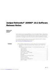 Juniper JUNOS 10.1 - RELEASE NOTES 5-13-2010 Release Note