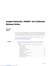 Juniper JUNOS 10.1 - RELEASE NOTES REV 4 Release Note
