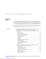 Juniper JUNOS OS 10.4 - RELEASE NOTES REV 5 Release Note