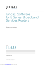 Juniper JUNOSE SOFTWARE FOR E SERIES 11.3.X - S 2010-11-09 Release Note