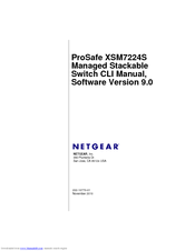 Netgear ProSafe XSM7224S Manual