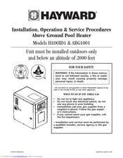 Hayward H-Series Installation, Operation & Service Procedures