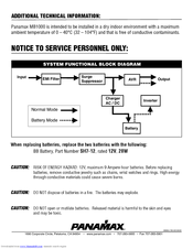 Panamax MB1000 Notice