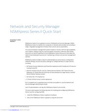 Juniper NETWORK AND SECURITY MANAGER NSMXPRESS SERIES II -  REV1 Quick Start Manual