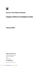 Juniper Security Threat Response Manager Manual