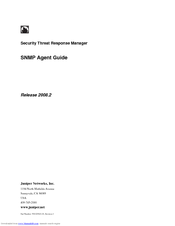 Juniper SECURITY THREAT RESPONSE MANAGER 2008.2 - SNMP AGENT GUIDE REV 1 Manual