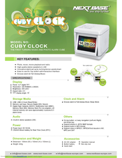 NextBase CUBY CLOCK - Datasheet