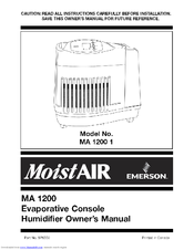 EMERSON MoisAir MA 1200 1 Owner's Manual