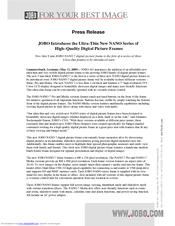 Jobo NANO 7 - PRESS RELEASE Manual