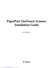 VISIONEER PaperPort OneTouch Installation Manual
