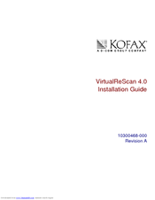 Kofax Image Products VRS 4.0 Installation Manual