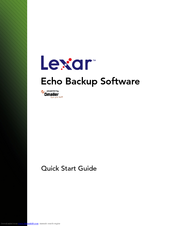 LEXAR ECHO BACKUP Quick Start Manual