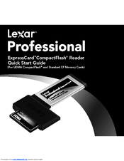LEXAR PROFESSIONAL EXPRESSCARD COMPACTFLASH READER Quick Start Manual