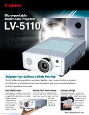 Canon LV-5110 Brochure & Specs