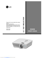 Lg DX630 -  SXGA+ DLP Projector Owner's Manual