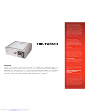 Toshiba TDP-TW350 Product Specifications
