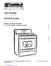 Kenmore 7540 - Elite 36 in. Gas Use & Care Manual