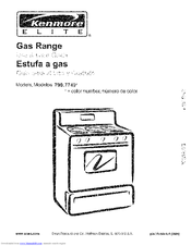Kenmore 7749 - Elite 30 in. Gas Range Use & Care Manual