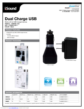 ISOUND DUAL CHARGE USB Product Features