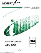 MOFFAT ESC5061S Operating & Installation Instructions Manual