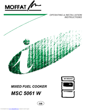 MOFFAT MSC5061M Operating & Installation Instructions Manual