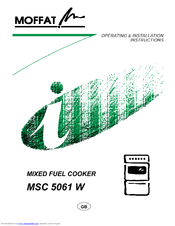 MOFFAT MSC 5061 W Operating & Installation Instructions Manual