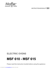 MOFFAT MSF610B Instruction Booklet
