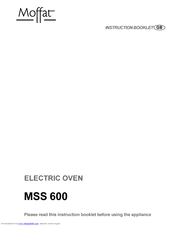 MOFFAT MSS600B Instruction Booklet