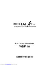 MOFFAT WDF 40 Instruction Book