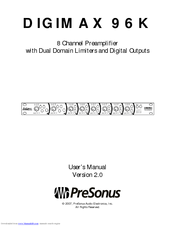 PRESONUS DIGIMAX 96 K - V 2.0 User Manual