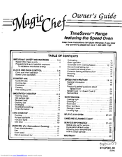 MAGIC CHEF TIME SAVOR RANGE Manual