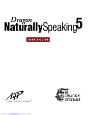 Dragon Systems DRAGON NATURALLYSPEAKING PROFESSIONAL 5 Manual