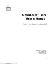 Nuance OMNIFORM FILLER 4 User Manual