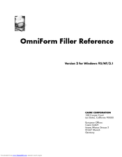 Nuance OMNIFORM FILLER 2 REFERENCE FOR MACINTOSH Reference