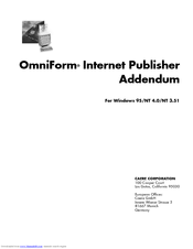 NUANCE OMNIFORM INTERNET PUBLISHER ADDENDUM Manual