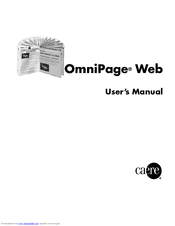 Nuance OMNIPAGE WEB User Manual