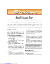 Scansoft PDF CREATE! 3 Quick Reference Manual