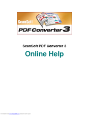 ScanSoft PDF CREATE! 3-HELP Online Help Manual