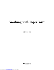 ScanSoft SCANSOFT WORKING WITH PAPERPORT 6.0 Manual