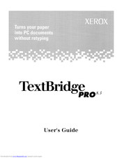 ScanSoft TextBridge PRO 8.5 User Manual