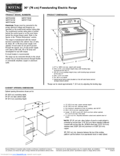 Maytag MER7765W Dimension Manual