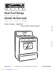 Kenmore 7755 - Elite 30 in. Dual Fuel Range Use And Care Manual
