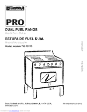 Kenmore 7952 - Pro 30 in. Dual Fuel Range Use And Care Manual