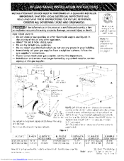 Kenmore 7961 - Pro 30 in. Gas Range Installation Instructions Manual