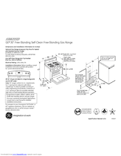 GE JGB820SEPSS - 30-in Gas Range Dimensions And Installation Information