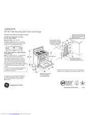 GE JGBP85DEMWW - 30 In. Gas Ran Dimensions And Installation Information
