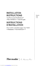 Thermador PRL366EH Installation Instructions Manual