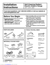 GE Profile JS968SFSS Installation Instructions Manual
