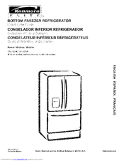 Kenmore 7834 - Elite 23.0 cu. Ft. Trio Bottom Freezer Refrigerator Use & Care Manual