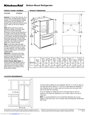 KitchenAid Architect II KFXS25RY Product Dimensions